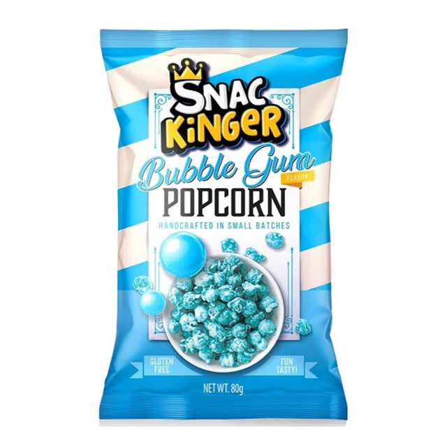 SnacKinger Popcorn Bubble Gum Blue – 12 x 80 g
